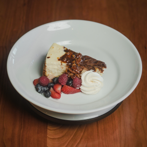 Whipped Cream, Caramel drizzle, fresh berries